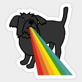 Animals with Rainbow Puke Puppy Dog Sticker